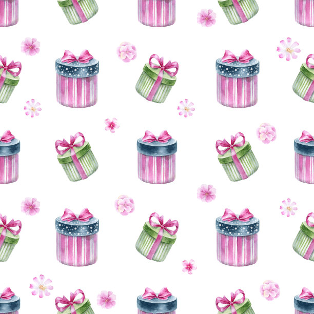 水彩无缝模式。图片下载