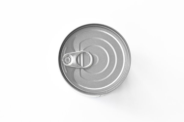 白色背景上的罐头食品图片下载