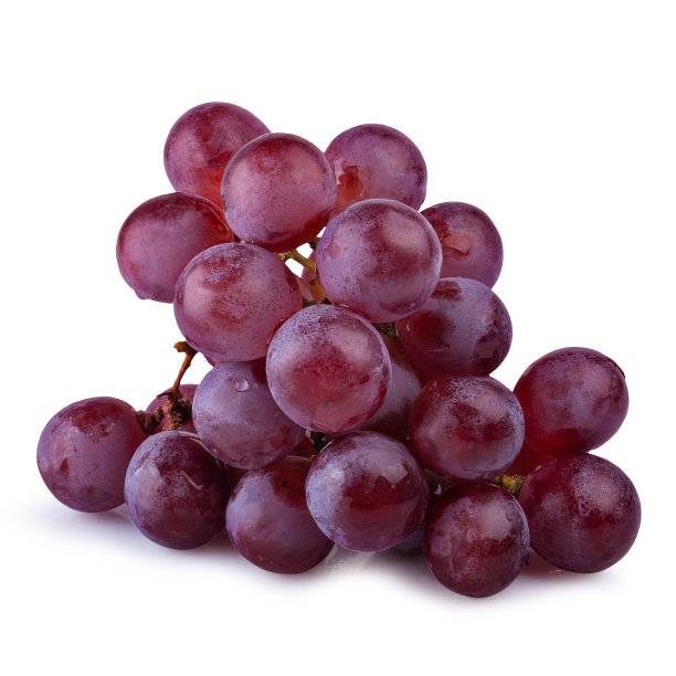 红色的葡萄孤立在白色的背景上。图片下载