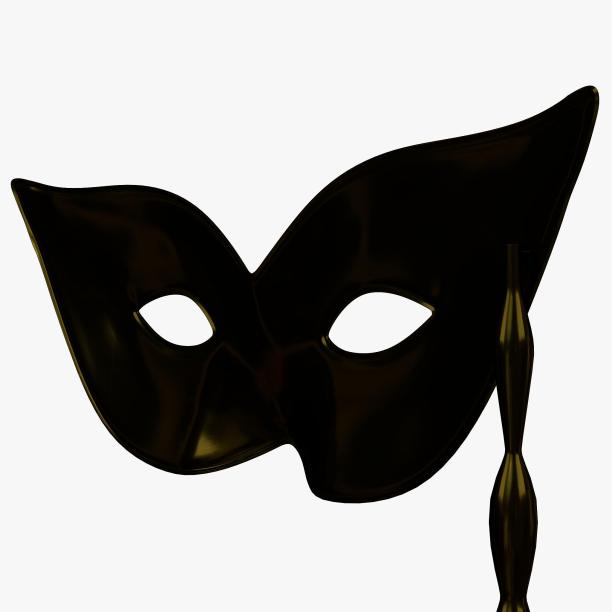 手持狂欢节面具图片下载