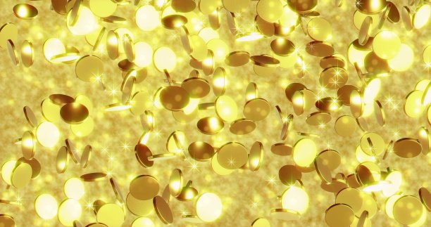 金色的硬币。商业和金融概念背景。三维渲染图片下载