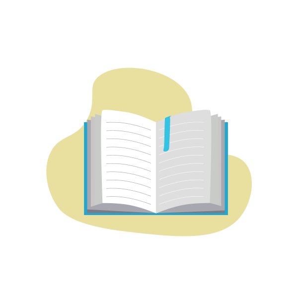 打开书。平面设计。向量图片下载