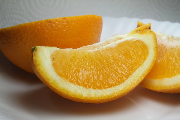 切片的橙色特写和微距照片图片下载
