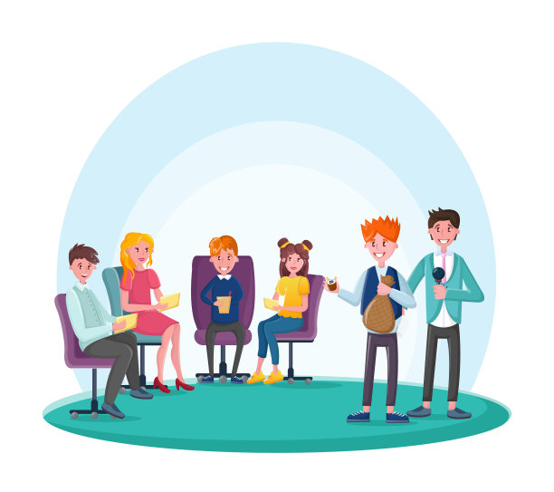 乐透电视游戏概念卡通矢量插图图片下载