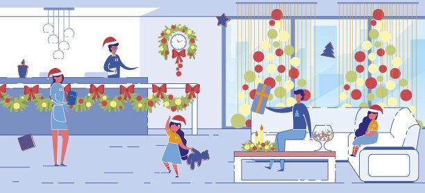 男人和孩子坐在酒店大堂或餐厅图片下载