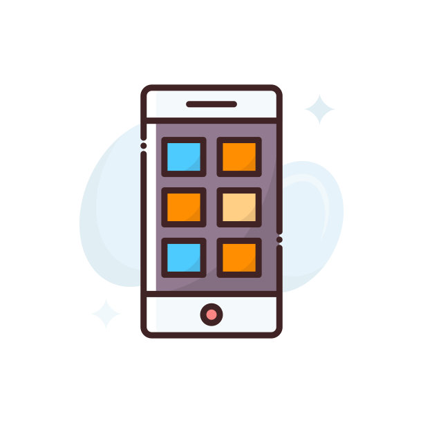 移动布局矢量图标字形风格插图EPS文件10图片下载