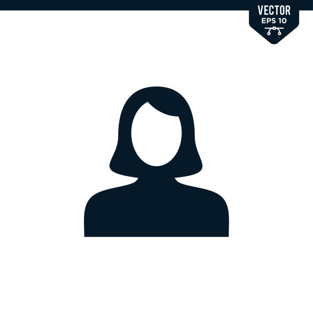 女性图标收集字形风格图片下载