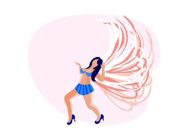 巴西桑巴舞女孤立在白色图片下载