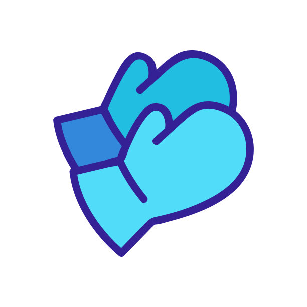 铁匠手套图标向量。孤立轮廓符号插图图片下载