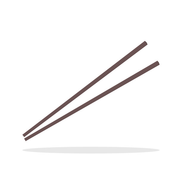 白色背景上的筷子图片下载