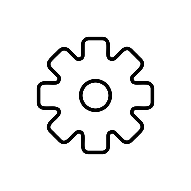 简约齿轮线条图标图片下载
