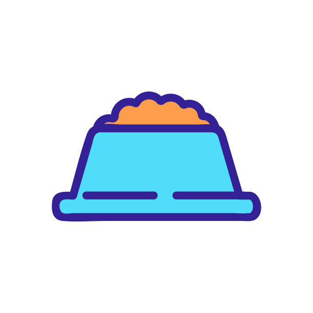 宠物碗图标矢量。孤立轮廓符号插图图片下载