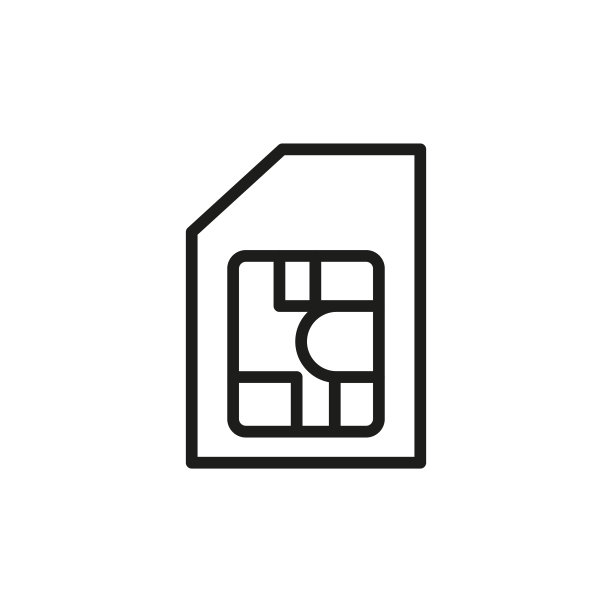 简单的sim卡线路图标。图片下载