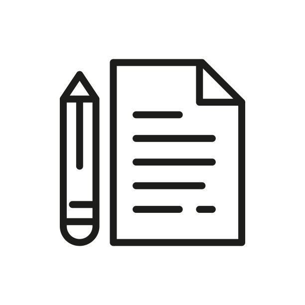 简约合同线稿图标图片下载