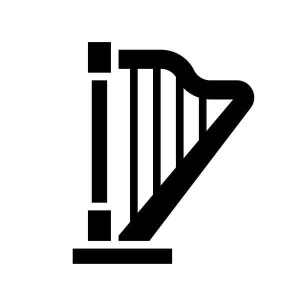 竖琴图标，圣帕特里克节相关矢量图片下载