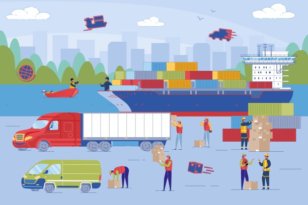 联合卸货船到达大港。图片下载