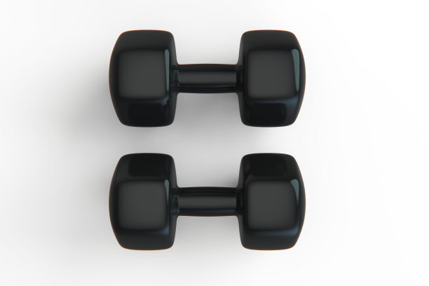 3d渲染哑铃孤立在白色背景股票照片图片下载