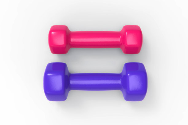 3d渲染哑铃孤立在白色背景股票照片图片下载