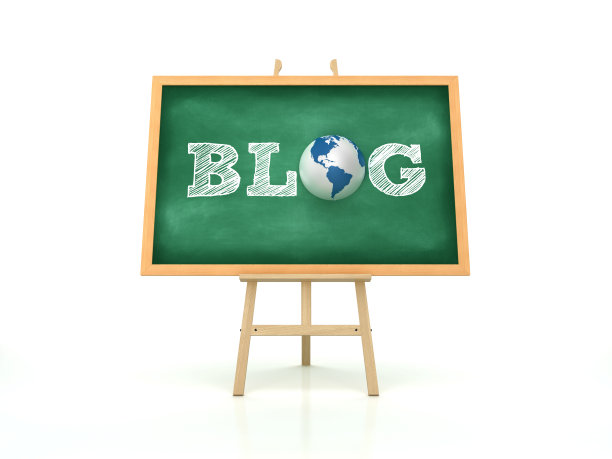 画架与Word博客和全球世界- 3D渲染图片下载