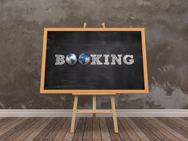 画架与Word预订和全球世界- 3D渲染图片下载