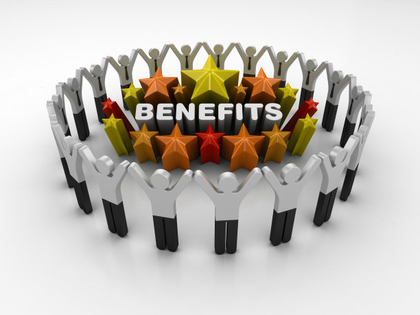 象形文字团队和彩色星星与利益字三维渲染图片下载