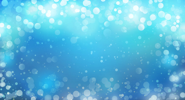 圣诞和新年快乐横幅与复制空间为您的文本。大闪光散景背景。蓝色灯光装饰背景图片下载