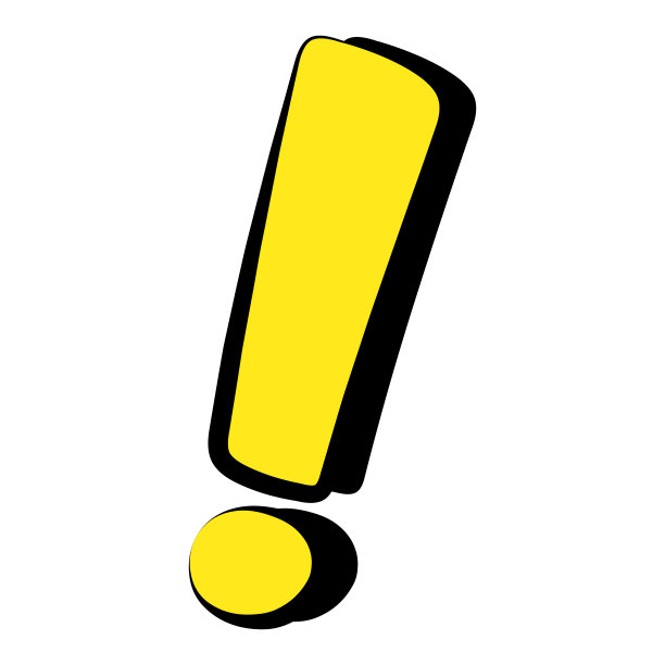 孤立的漫画感叹号图片下载