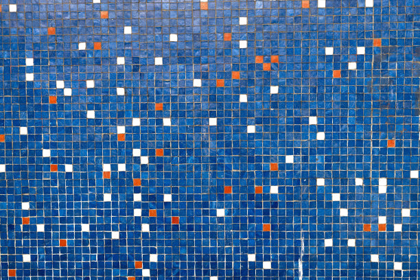 蓝色方形马赛克图案素材图片