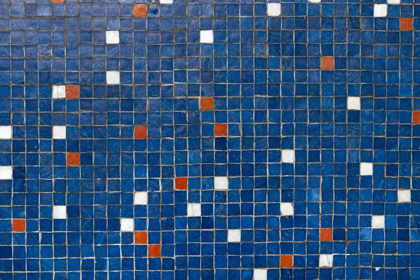 蓝色方形马赛克图案图片下载