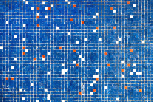 蓝色方形马赛克图案素材图片
