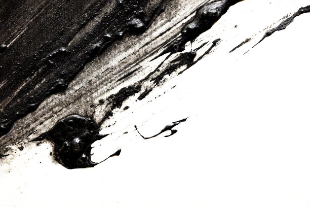黑色颜料喷溅，抽象背景与复制空间图片下载