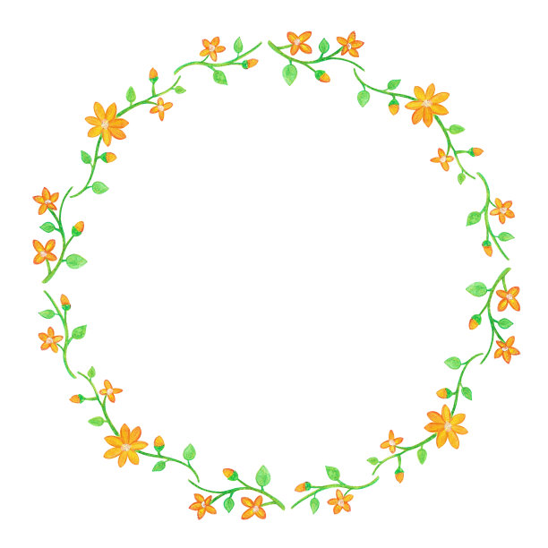 黄花相框图片下载