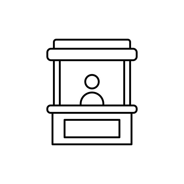 票，伙计，卖偶像。简单的线条，轮廓矢量元素的电影图标用户界面和用户体验，网站或移动应用程序图片下载