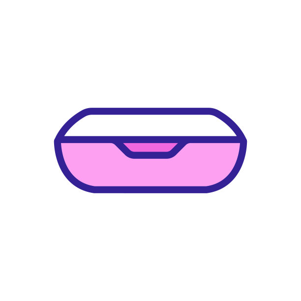 饭盒图标矢量。孤立轮廓符号插图图片下载