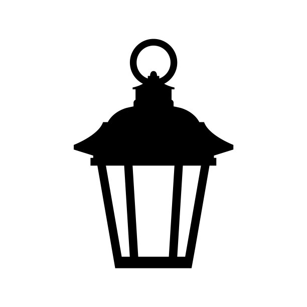 灯笼图标，标志孤立在白色背景图片下载