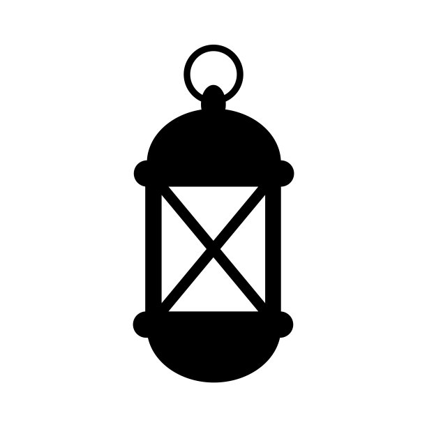 灯笼图标，标志孤立在白色背景图片下载