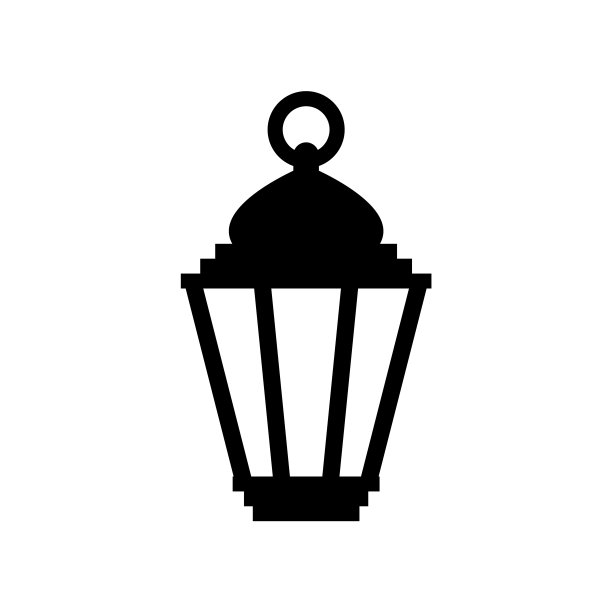 灯笼图标，标志孤立在白色背景图片下载