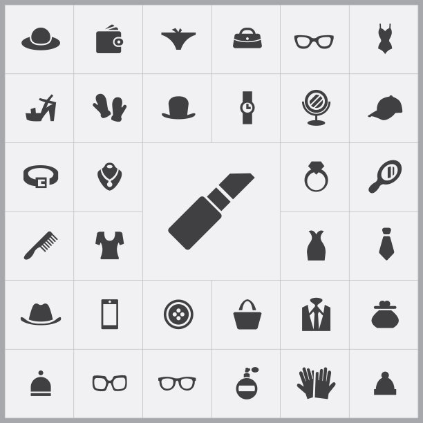 口红图标。配件图标通用套装图片下载