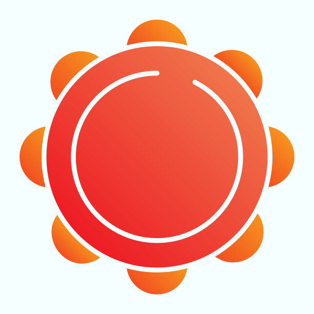 鼓平图标。打击乐器矢量插图孤立在白色。乐器渐变风格设计，为网页和应用设计。Eps 10。图片下载