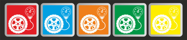 矢量插图，符号为充气轮胎。图片下载