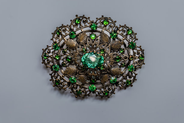 复古银可爱的妇女胸针图片下载