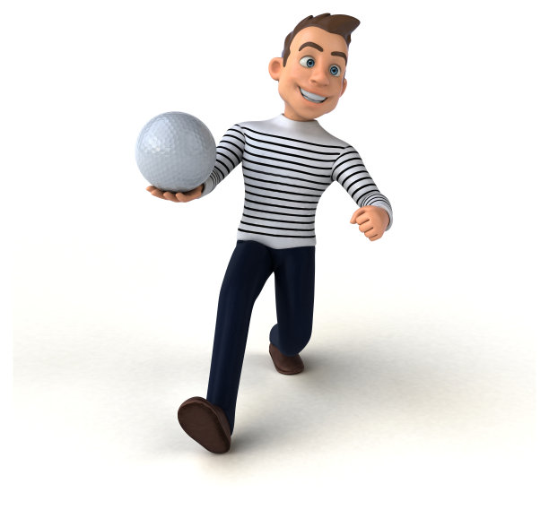 有趣的3D卡通休闲角色图片下载