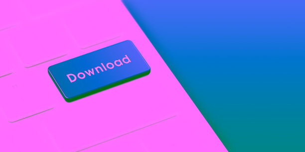 键盘与绿色下载键图片下载