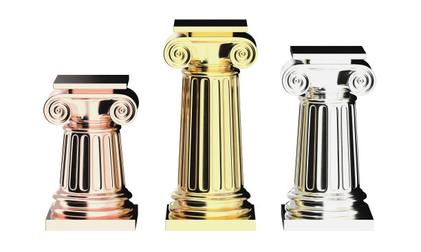 希腊柱孤立3D图片下载