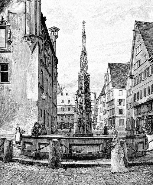 乌尔姆，德国，摘自1886年的《英语画报》图片下载