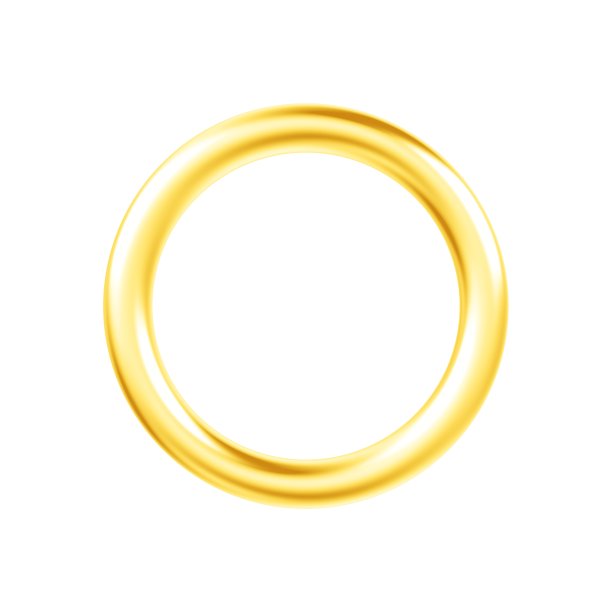 金属圈隔离在白色背景上。图片下载