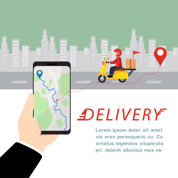 在线订单交付。图片下载