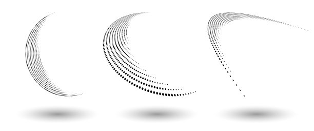 半色调点框架，抽象的标志标志设计元素，为任何项目。圆形边框图标或背景。图片下载