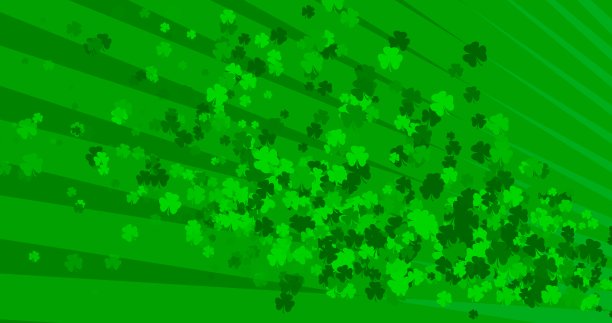 帕特里克日的背景与飘落的三叶草叶图案。为了庆祝酒吧派对。3d渲染，帕特里克戴背景与三叶草叶图案。为了庆祝酒吧派对。三维渲染图片下载