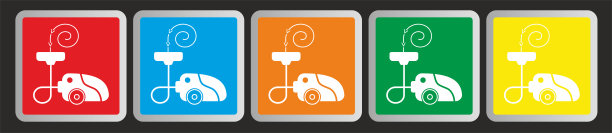 矢量插图，电子吸尘器图标，标志。图片下载